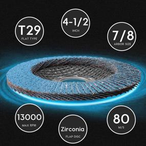 img 3 attached to TOLESA 10-Pack Zirconia Abrasive Flap Discs For Stainless Steel And Metal Grinding - 80 Grit, T29 Grinding Wheels