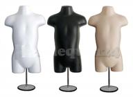 3 black white flesh toddler mannequin forms with metal base 18 mo - 4t clothing logo