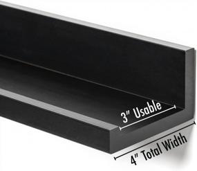 img 2 attached to Stylish And Practical: Americanflat 14 Inch Black Floating Shelves For Wall - Perfect For Any Room In Your Home - Pack Of 3