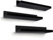 stylish and practical: americanflat 14 inch black floating shelves for wall - perfect for any room in your home - pack of 3 logo