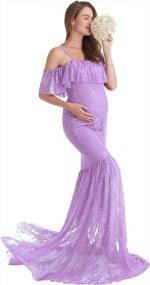 img 3 attached to Stunning Lace Maternity Mermaid Gown For Baby Shower Or Wedding Photoshoot