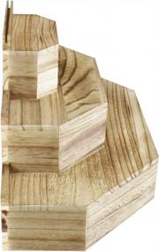 img 1 attached to 3-уровневая деревянная лестница MOOCA с подступенком: универсальное решение для демонстрации и хранения десертов, специй и многого другого