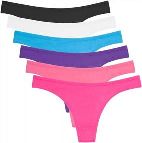 img 4 attached to 6 Pack Of ANZERMIX Women'S Breathable Cotton Thong Panties - Comfort & Quality!