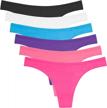 6 pack of anzermix women's breathable cotton thong panties - comfort & quality! logo