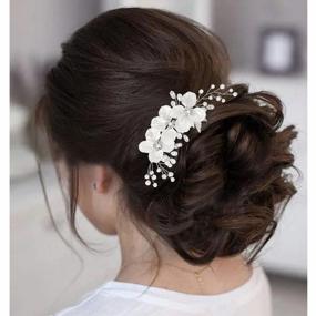 img 1 attached to Radiant Silver Rhinestone Wedding Hair Vine - Perfect Bridal Headpiece For Women And Girls