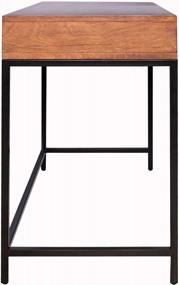 img 2 attached to Upgrade Your Home Office With The Rivet Avery Industrial Writing Desk By Amazon – 40"W Chestnut Brown Finish, Featuring A Sturdy Metal Base