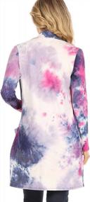 img 1 attached to US Size Women'S Open Cardigan With Long Sleeve In Printed And Solid Designs For Casual Wear