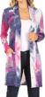 us size women's open cardigan with long sleeve in printed and solid designs for casual wear logo
