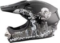 black small youth motocross off-road helmet - x-pro dot approved for enhanced safety logo