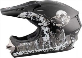 img 4 attached to Black Small Youth Motocross Off-Road Helmet - X-PRO DOT Approved For Enhanced Safety