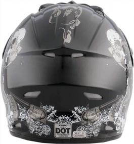 img 3 attached to Black Small Youth Motocross Off-Road Helmet - X-PRO DOT Approved For Enhanced Safety