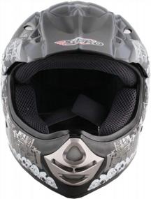 img 2 attached to Black Small Youth Motocross Off-Road Helmet - X-PRO DOT Approved For Enhanced Safety