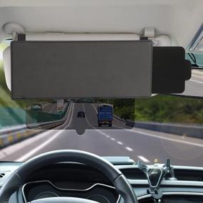 img 4 attached to Optimized For Search Engines: Car Sun Visor Extender With Polarized Lens, Side Sunshade, And UV400 Protection - Clearer Vision And Safe Driving Guaranteed, Anti-Glare Car Visor Essential In Black