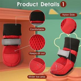 img 3 attached to 🐾 Ultimate Hot Pavement Protection: Premium Dog Boots with Soft Anti-Slip Soles - Ideal Paw Protector for your Adorable Puppy!