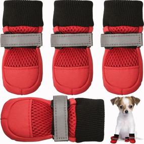 img 4 attached to 🐾 Ultimate Hot Pavement Protection: Premium Dog Boots with Soft Anti-Slip Soles - Ideal Paw Protector for your Adorable Puppy!