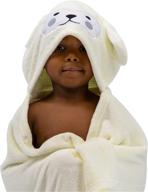 mothera hooded fleece towels animal logo