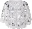 sparkling flapper evening wrap cape for women - prettyguide sequin shawls inspired by 1920s fashion logo