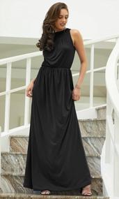 img 2 attached to Head-Turning Style: KOH KOH Sleeveless Flowy Gown For Casual And Formal Occasions