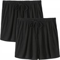 amvelop women's sleep shorts with pockets - pack of 1 or 2 pajama bottoms for enhanced comfort logo