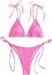 polka dot tie-string triangle bikini set: trendy women's swimsuits from zaful logo