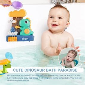 img 3 attached to 🦖 DASIGJID Baby Bath Toys for Kids Toddlers 1-3: Dinosaur Bath Tub Wall, Shower, Pool & Outdoor Sprinkler Toy - Non-Toxic Waterfall Fun! Great Birthday Gift in Color Box
