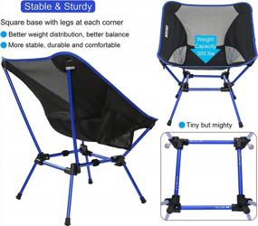 img 3 attached to Ultralight Folding Camping Chair By MARCHWAY - Heavy Duty Portable Compact For Outdoor Adventures!