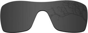 img 4 attached to Black Chrome Polarized Replacement Lenses For Oakley Batwolf By LOTSON - Enhance Your Vision