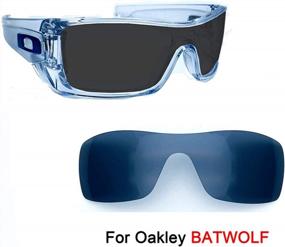 img 2 attached to Black Chrome Polarized Replacement Lenses For Oakley Batwolf By LOTSON - Enhance Your Vision