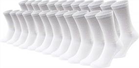 img 3 attached to Men'S And Women'S Cotton Crew Socks Bulk Pack Of 24 - Casual Sports Sock