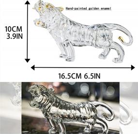 img 3 attached to Exquisite Hand-Blown Crystal Tiger Sculptures: Perfect Collectibles For Animal Lovers
