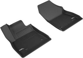 img 4 attached to 🚗 Enhance Your Chevrolet Cruze with 3D MAXpider Front Row All-Weather Floor Mat - Kagu Rubber (Black)