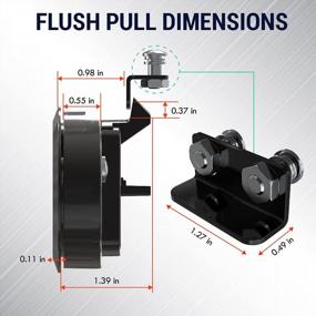 img 1 attached to LATCH.IT RV Flush Latch Lock 2 Pack Black Flush Slam Latch Flush Mount Latch 100% Metal Boat Latch Heavy Duty RV Boat Lid Lock Fits Lock Holes W/ Diameter Of 2” & Door Thickness Up To 0.5”!