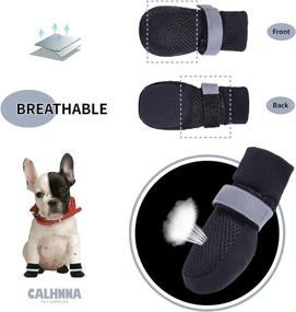 img 1 attached to Hot Pavement Dog Shoes - Protective Dog Booties with Breathable Mesh for Small to Medium Dogs