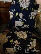 img 1 attached to Floral Office Chair Makeover: WOMACO High Back Chair Cover - Yellow Flower Print, Large review by Manni Diaz