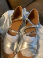 img 1 attached to Staychicfashion Glittering Cutout Ballroom Silver Girls' Shoes and Athletic review by Rachel Johnson