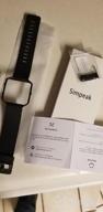 img 1 attached to Fitbit Blaze Smartwatch Replacement Band - Simpeak Sport Silicone Wristband With Metal Frame For Men & Women (Large, White Band + Black Frame) review by Spliff Sinha