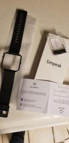 img 7 attached to Fitbit Blaze Smartwatch Replacement Band - Simpeak Sport Silicone Wristband With Metal Frame For Men & Women (Large, White Band + Black Frame)