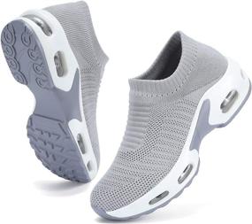 img 4 attached to DimaiGlobal Walking Sneakers Comfort Platform Women's Shoes : Athletic