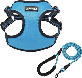 img 4 attached to 🐾 Small Dog Harness with Reflective Heavy Duty Leash - No Pull & Adjustable Soft Breathable Vest Harness Set for Small and Medium Dogs