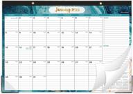 2023 desk calendar - 12 month planner with julian dates, large 17"x12" desk calendar, thick pages for notes and tasks, includes 2 corner protectors logo