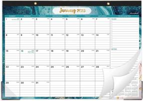 img 4 attached to 2023 Desk Calendar - 12 Month Planner With Julian Dates, Large 17"X12" Desk Calendar, Thick Pages For Notes And Tasks, Includes 2 Corner Protectors