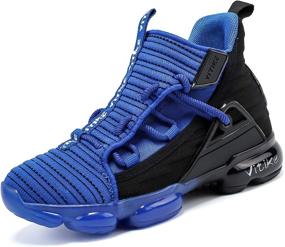 img 4 attached to JMFCHI Basketball Sneakers High Top Non Slip Girls' Shoes - Athletic