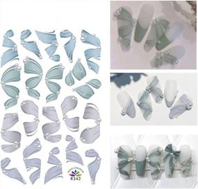 img 3 attached to DIY Floral Ballet Shoe Nail Stickers: 5 Sheet Pack Of 3D Ribbon Flowers Transfer Decals For Glamorous Nail Art Decoration By EnForten