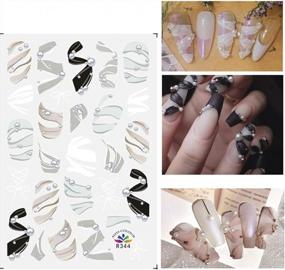 img 2 attached to DIY Floral Ballet Shoe Nail Stickers: 5 Sheet Pack Of 3D Ribbon Flowers Transfer Decals For Glamorous Nail Art Decoration By EnForten