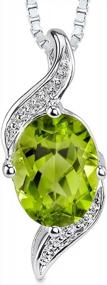 img 4 attached to Stunning Peora Peridot Pendant - 925 Sterling Silver & Natural Gemstone: A Perfect Gift For Women