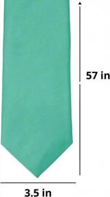 img 2 attached to 👔 TieMart Blush Solid Color Necktie: A Must-Have for Men's Ties, Cummerbunds & Pocket Squares