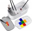 gamenote paint brush cleaner: palette & handle holder, rinser for acrylic, watercolor & water-based paints logo