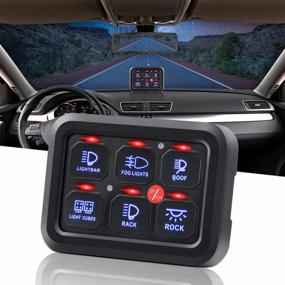 img 4 attached to Universal 6 Gang LED Switch Panel For Offroad & Marine Vehicles - Control Your Circuit System With Ease And Style!