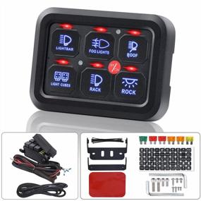 img 3 attached to Universal 6 Gang LED Switch Panel For Offroad & Marine Vehicles - Control Your Circuit System With Ease And Style!
