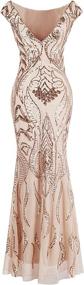 img 3 attached to Angel Fashions Womens Bateau Sleeve Evening Women's Clothing ~ Dresses